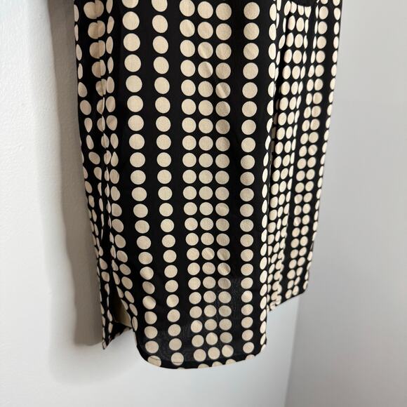 Tory Burch Silk Black Polka Dot Tunic Blouse Tuxedo Front Classic Women's 2 - Picture 4 of 10